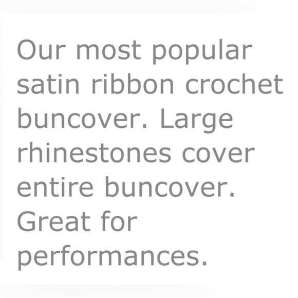 Dasha Designs - 3 pack Rhinestone (Crystal) crocheted bun covers - ballet dancer - Picture 4 of 14